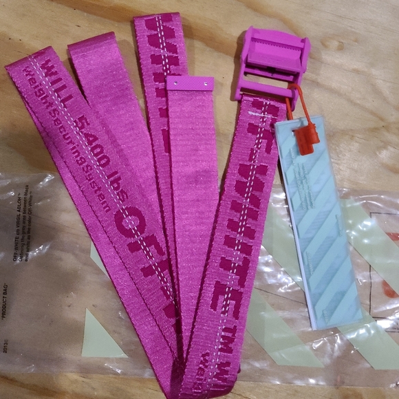 Off-White Accessories - Magenta off white belt